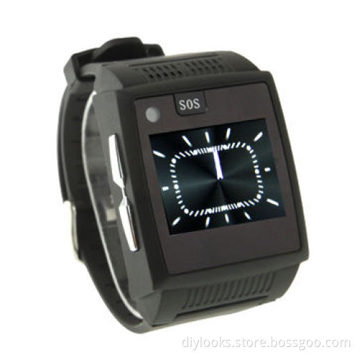 G10+ Black, Bluetooth/FM Radio/GPS Watch Phone with Camera, 1.5-inch TFT Touch Screen Phone